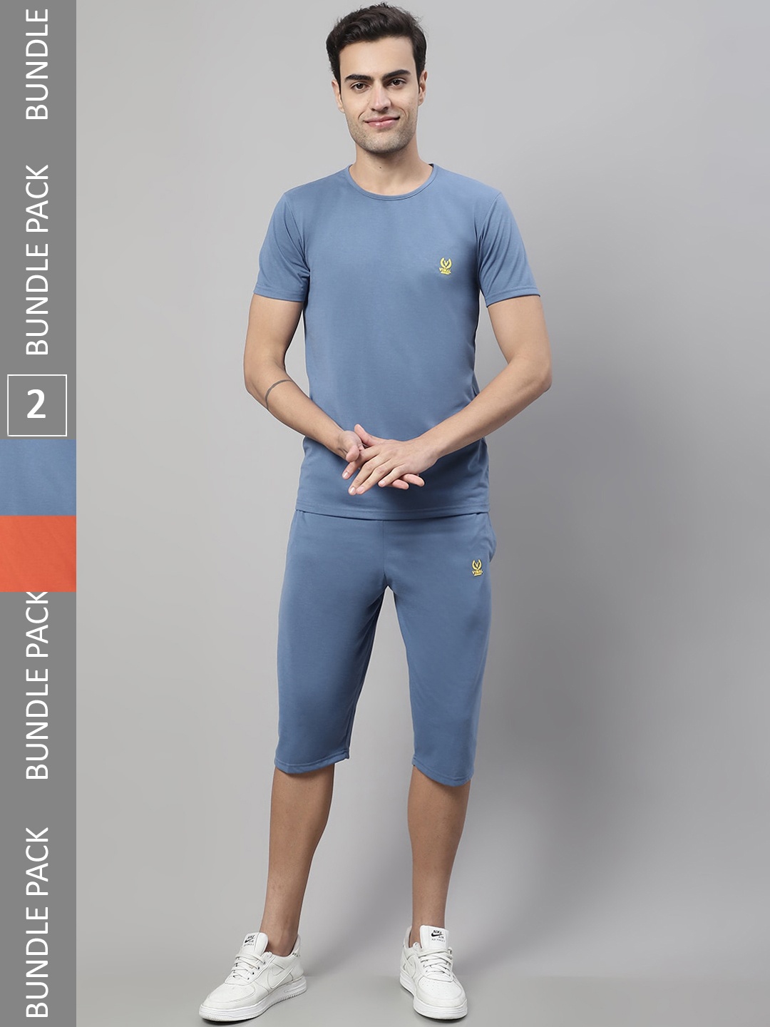 

VIMAL JONNEY Pack Of 2 Cotton Sports Tracksuits, Blue