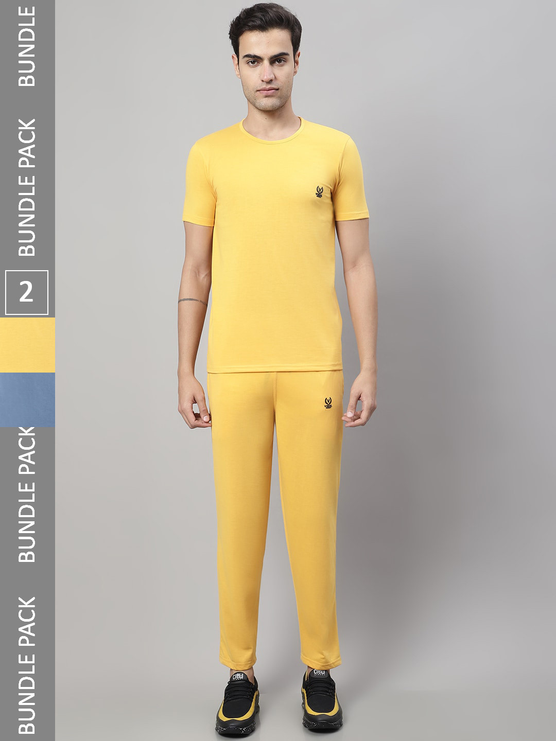 

VIMAL JONNEY Pack of 2 Cotton Sports Tracksuits, Yellow