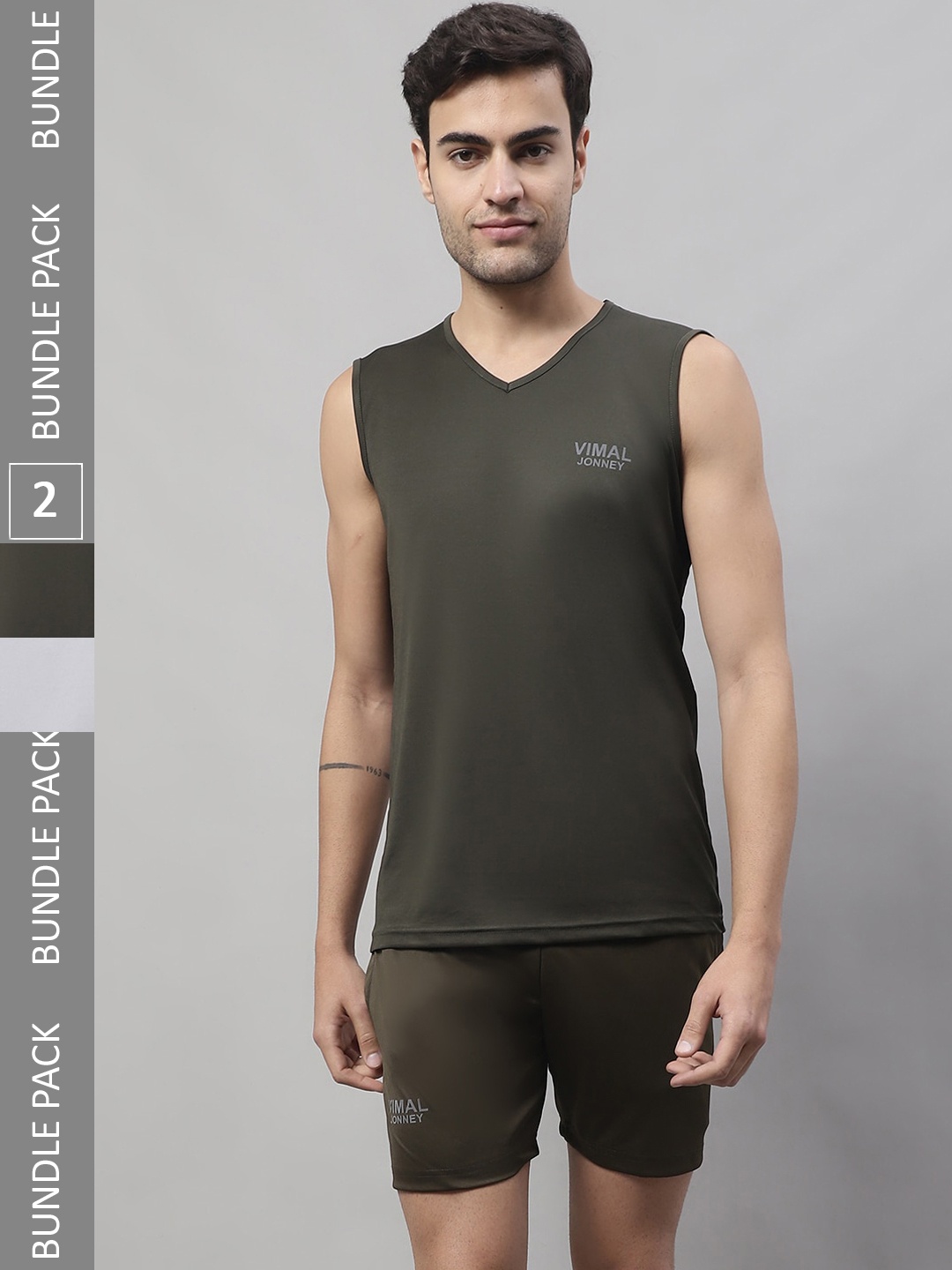 VIMAL JONNEY Pack Of 2 Sports Tracksuits, Grey