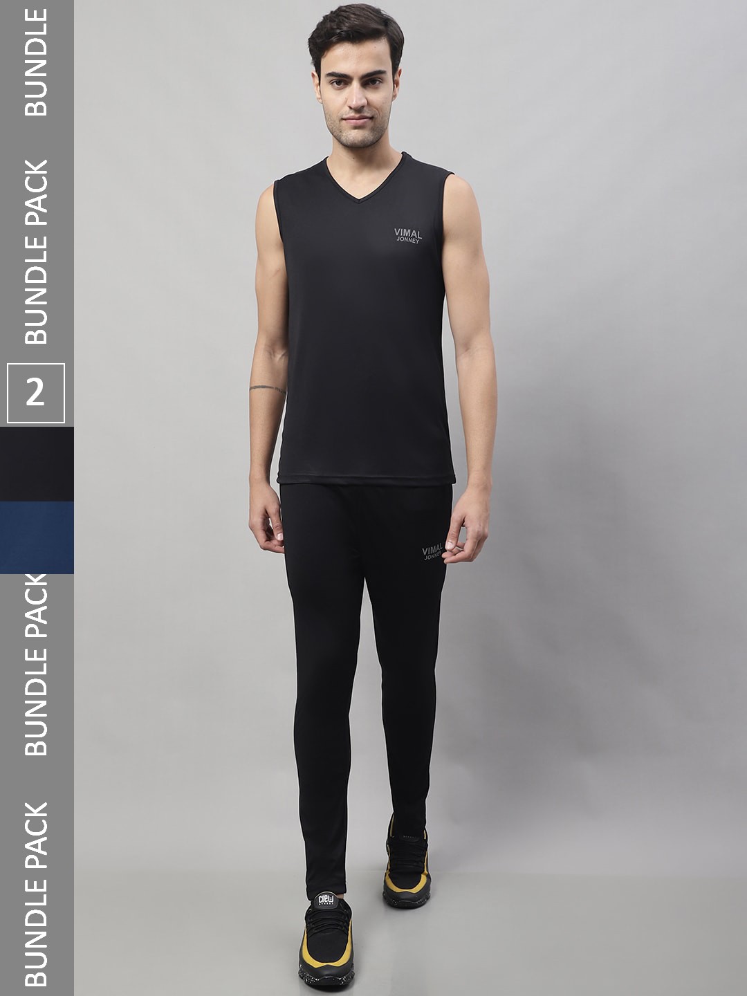 

MACK JONNEY JONNEY Pack Of 2 Logo Printed Sports Tracksuits, Black