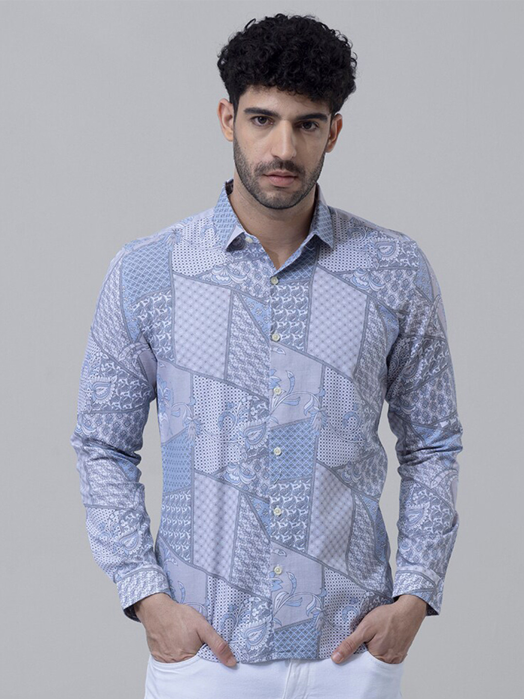 

Snitch Purple Slim Fit Ethnic Motifs Printed Cotton Casual Shirt
