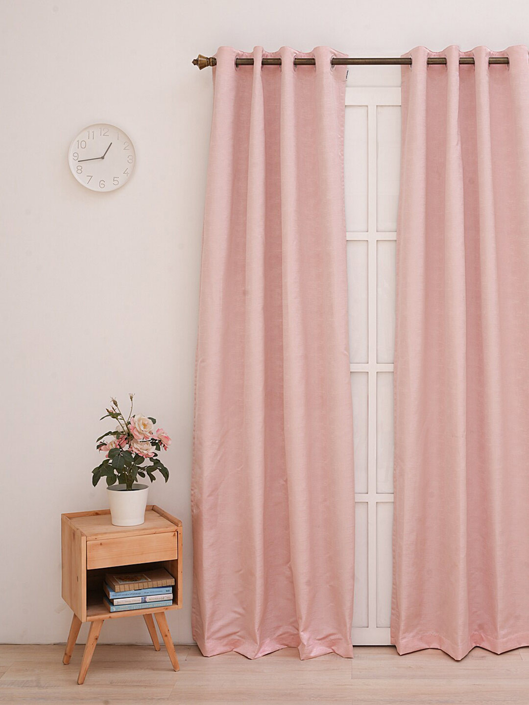 

Ariana Pink Room Darkening Long Door Curtain