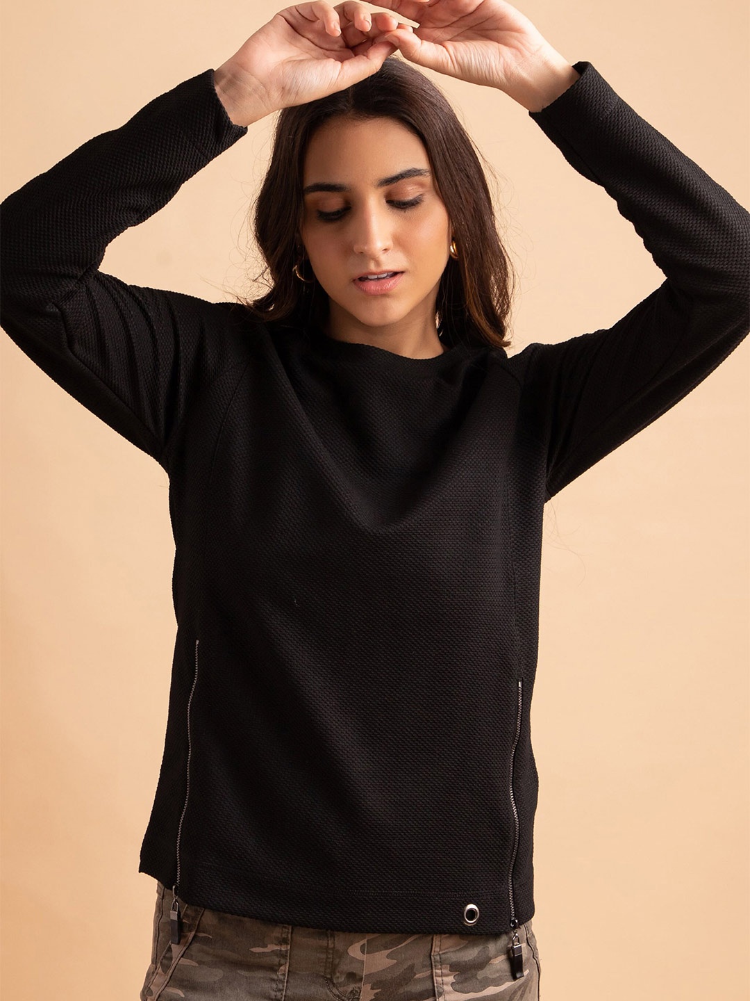 

B.Copenhagen Raglan sleeves Woolen Pullover, Black