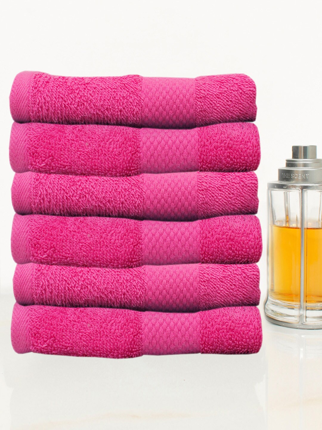 

AVI Living Pink 6-Pieces 500 GSM Pure Cotton Hand Towel