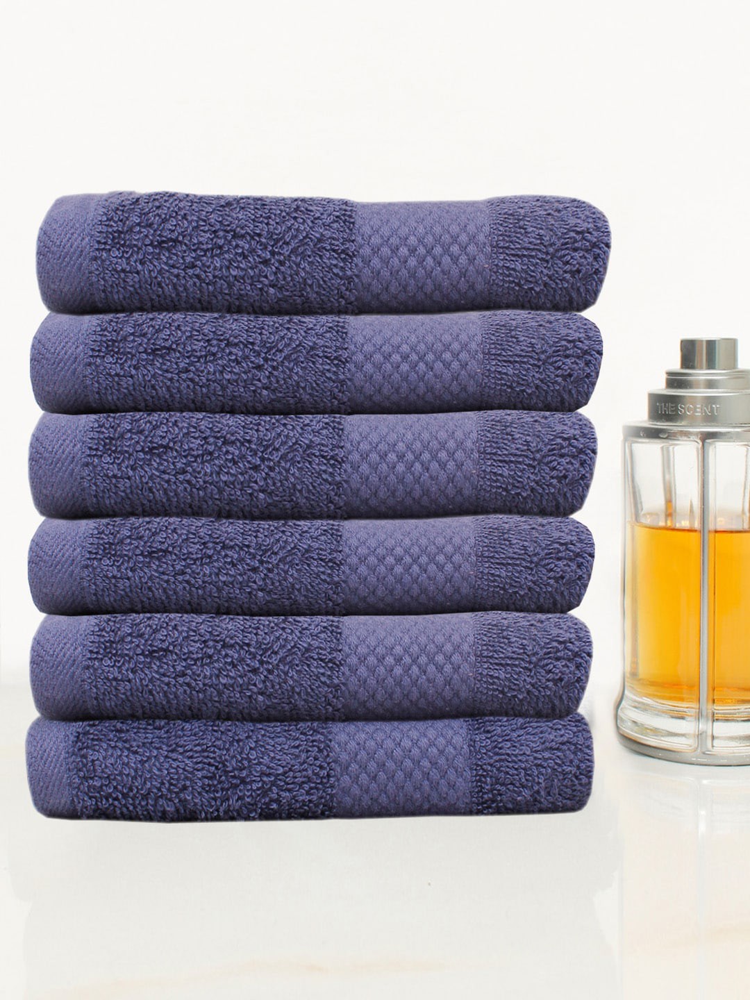 

AVI Living 6-Pcs Navy Blue 500 GSM Cotton Hand Towels