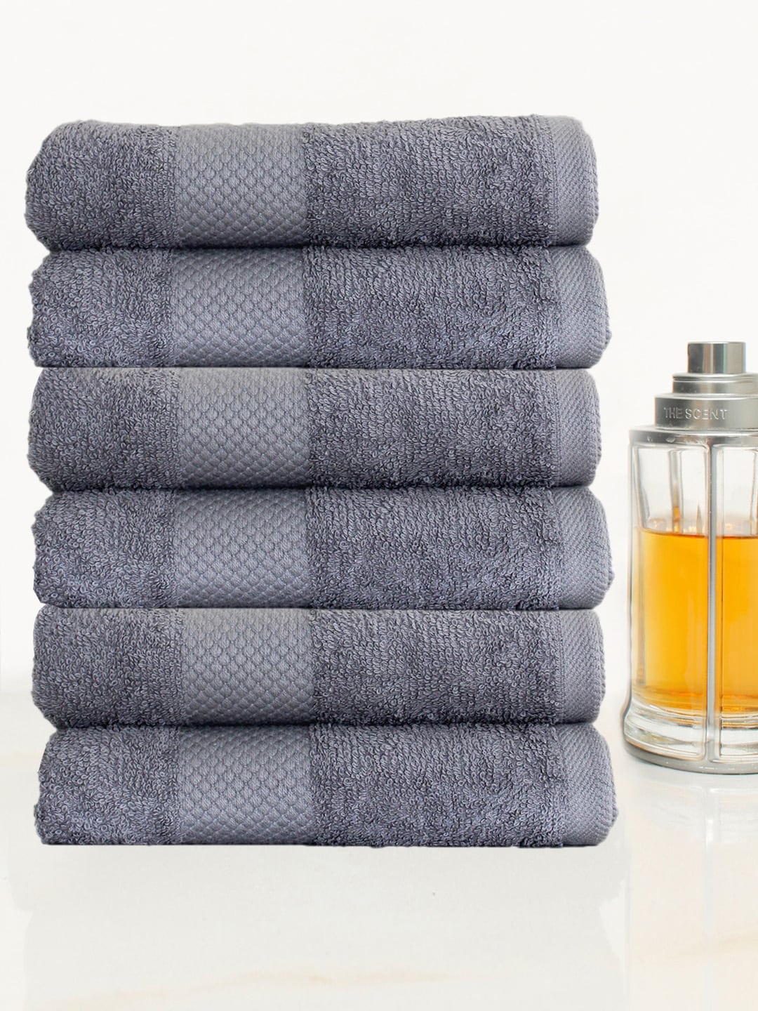 

AVI Living Charcoal 6 Pieces 500 GSM Cotton Hand Towels
