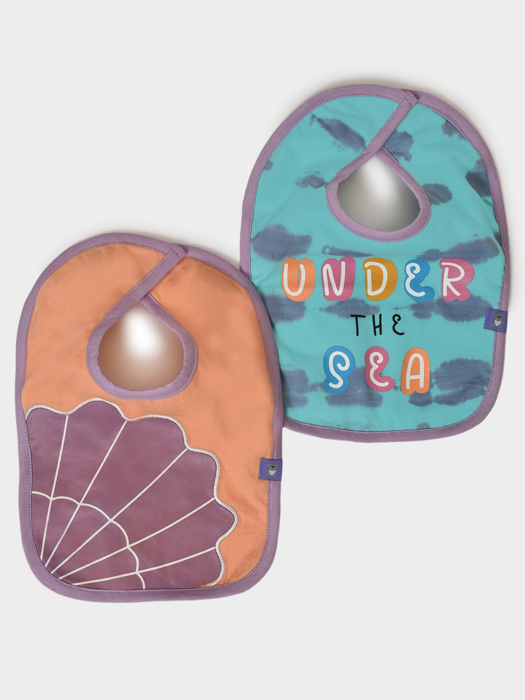 

MiArcus Infant Pack Of 2 Printed Cotton Bibs, Blue