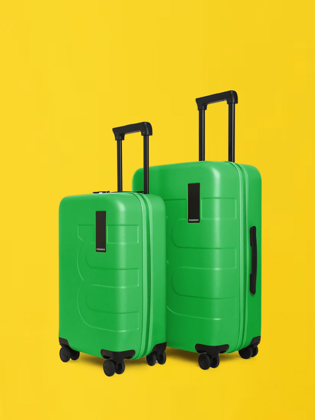

MOKOBARA The Em Set Of 2 Water Resistant Hard-Sided Trolley Bag, Green