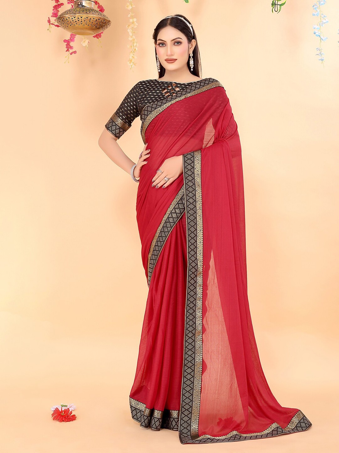 

Florence Woven Design Zari Art Silk Saree, Maroon