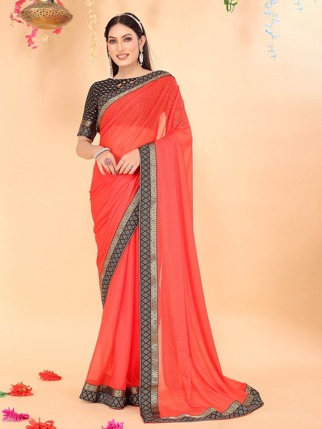 

Florence Woven Design Zari Art Silk Saree, Red