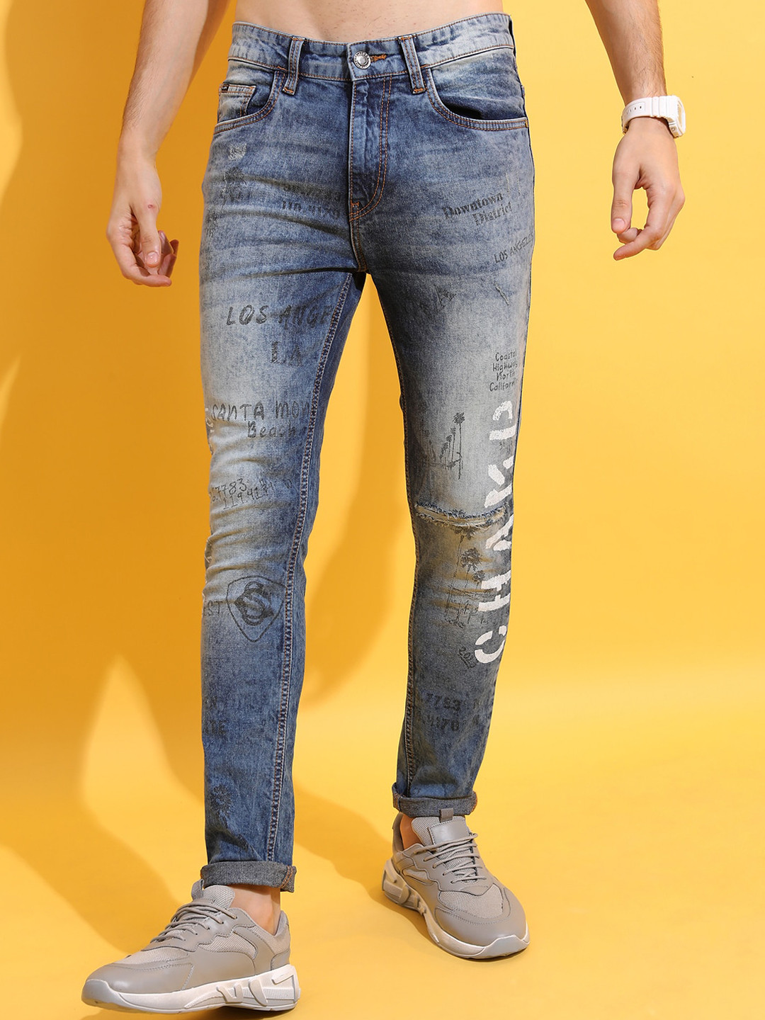 

HIGHLANDER Men Skinny Fit Jeans, Blue