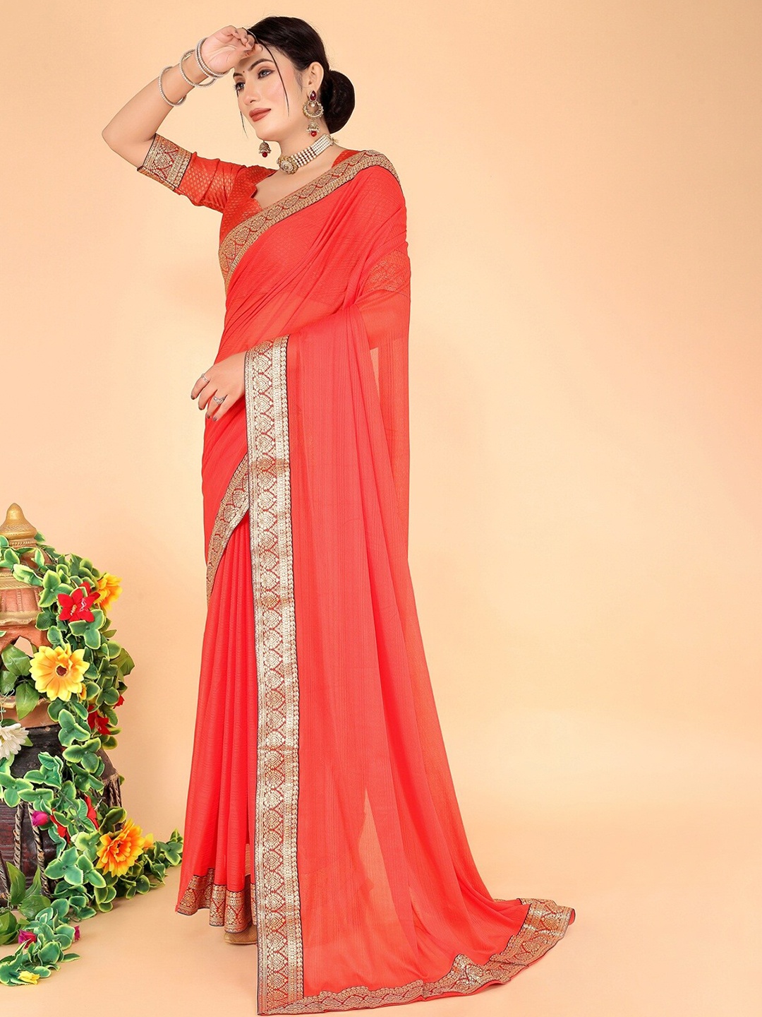 

Florence Woven Design Zari Art Silk Saree, Pink