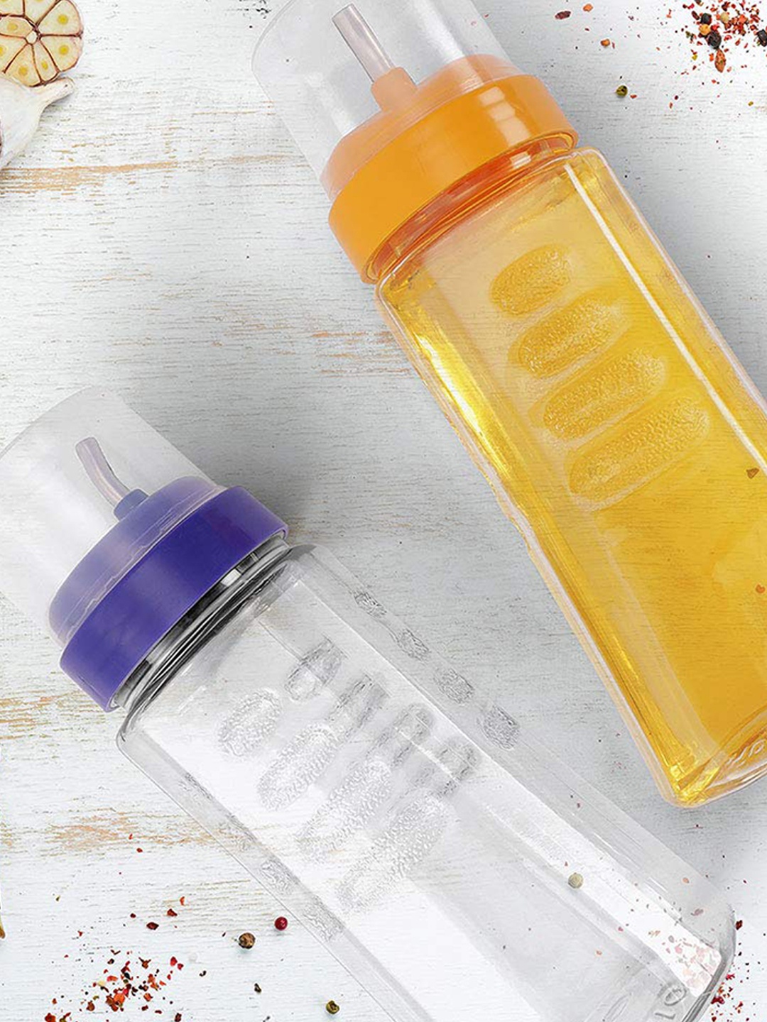 

SOPL-OLIVEWARE Transparent & Red 2-Pieces Oil Dispenser 500ml & 1 L