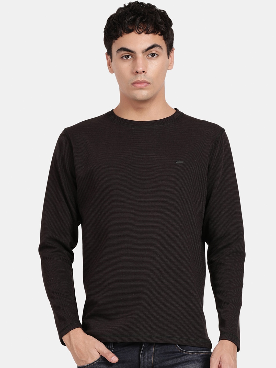 

t-base Round Neck Long Sleeves T-shirt, Black