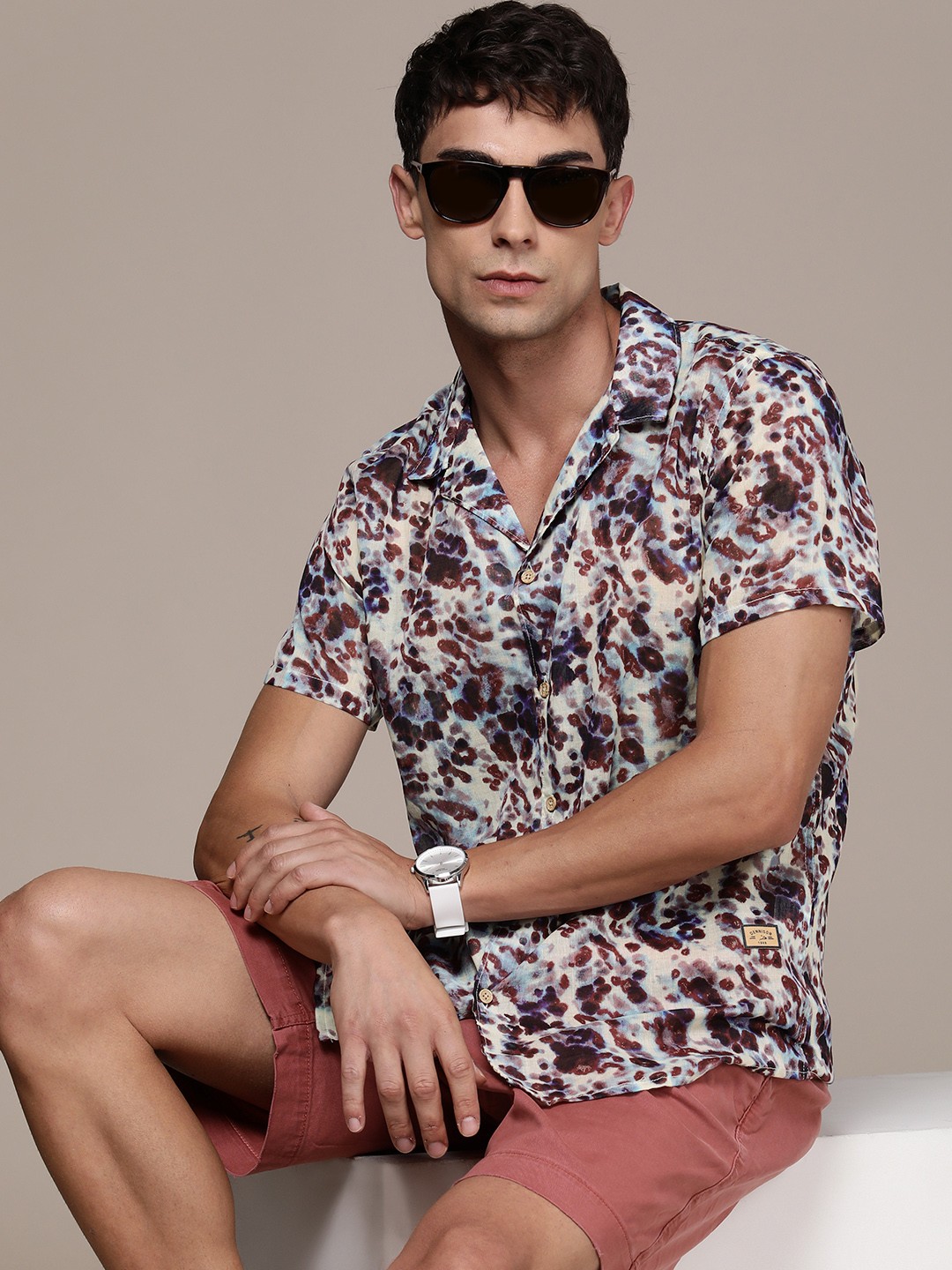 

DENNISON Men Smart Block Printed Casual Shirt, Multi