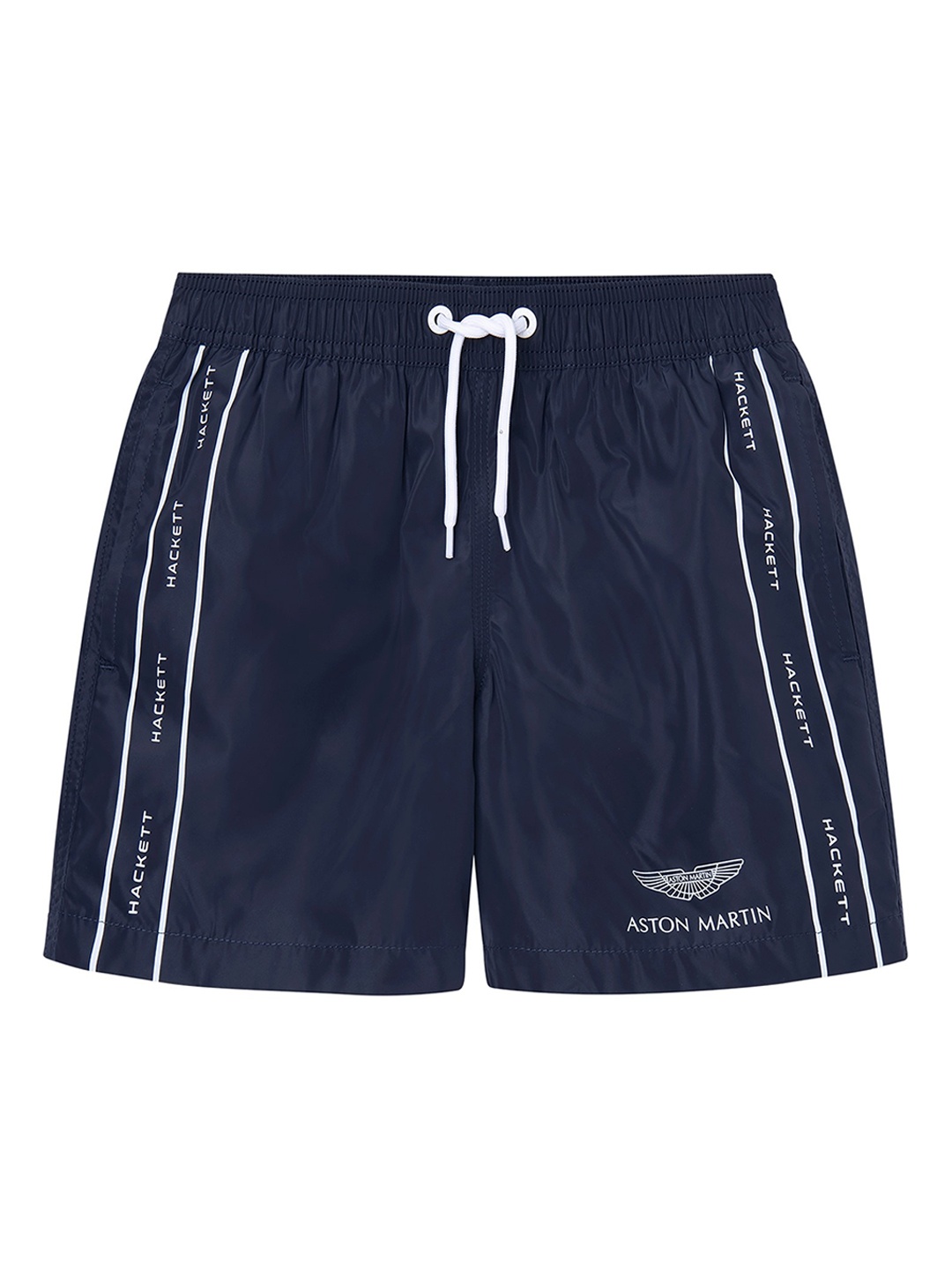 HACKETT LONDON Boys Mid-Rise Loose Fit Shorts, Navy blue