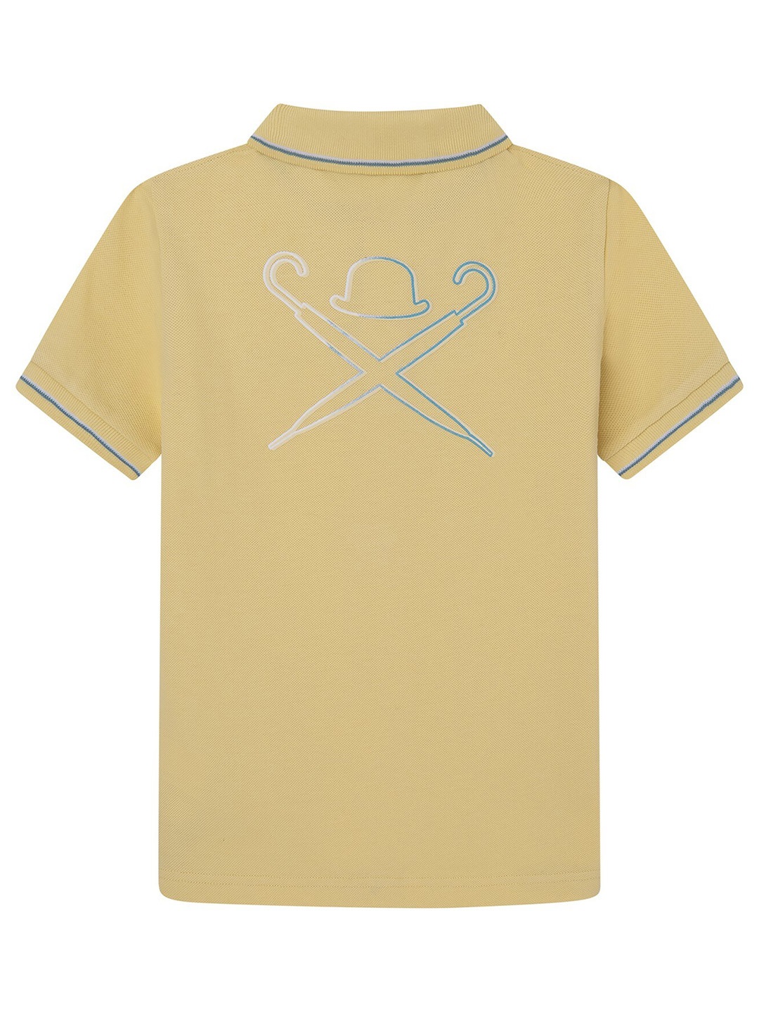 

HACKETT LONDON Boys Graphic Printed Polo Collar Slim Fit Cotton T-Shirt, Yellow