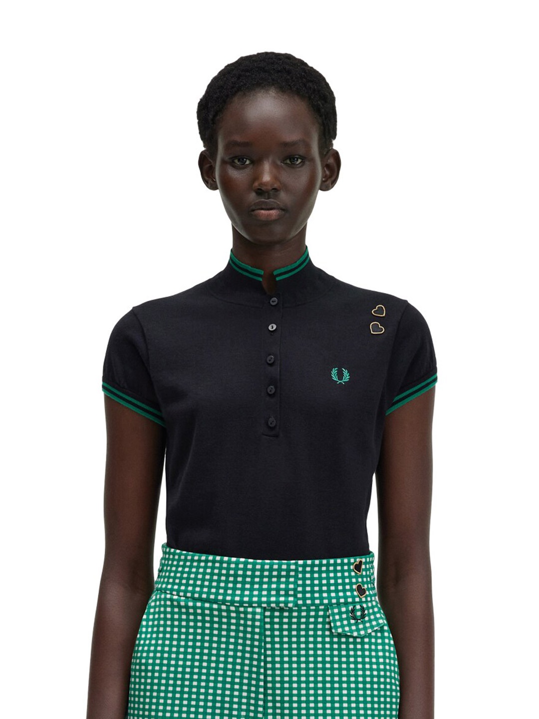 

Fred Perry Polo Collar Cotton T-Shirt, Black