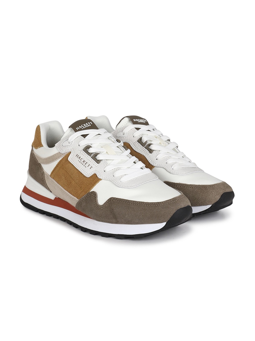 

HACKETT LONDON Men Telfor Leather Training Shoes, White