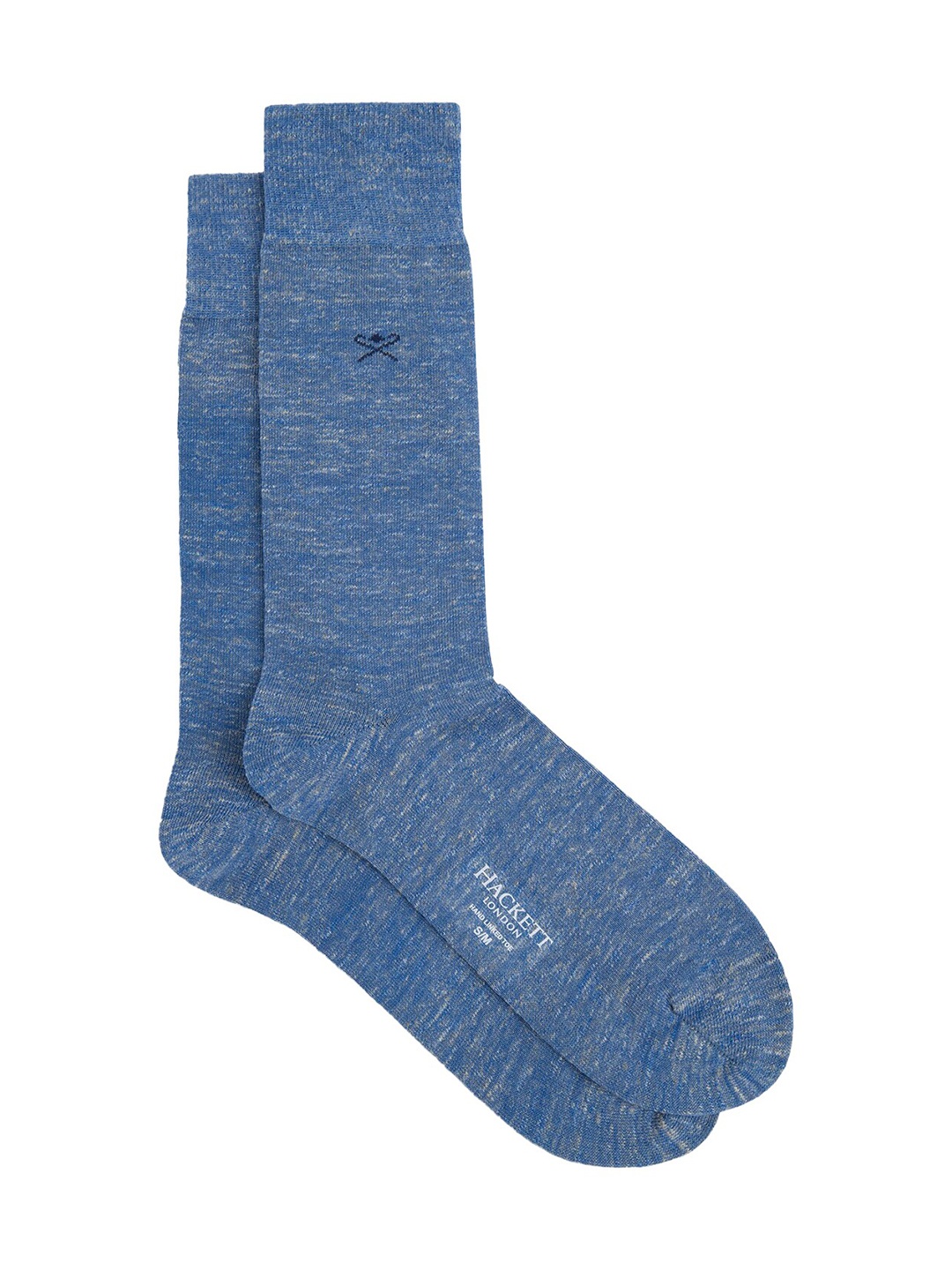 

HACKETT LONDON Men Contrasting Logo Calf Length Socks, Blue