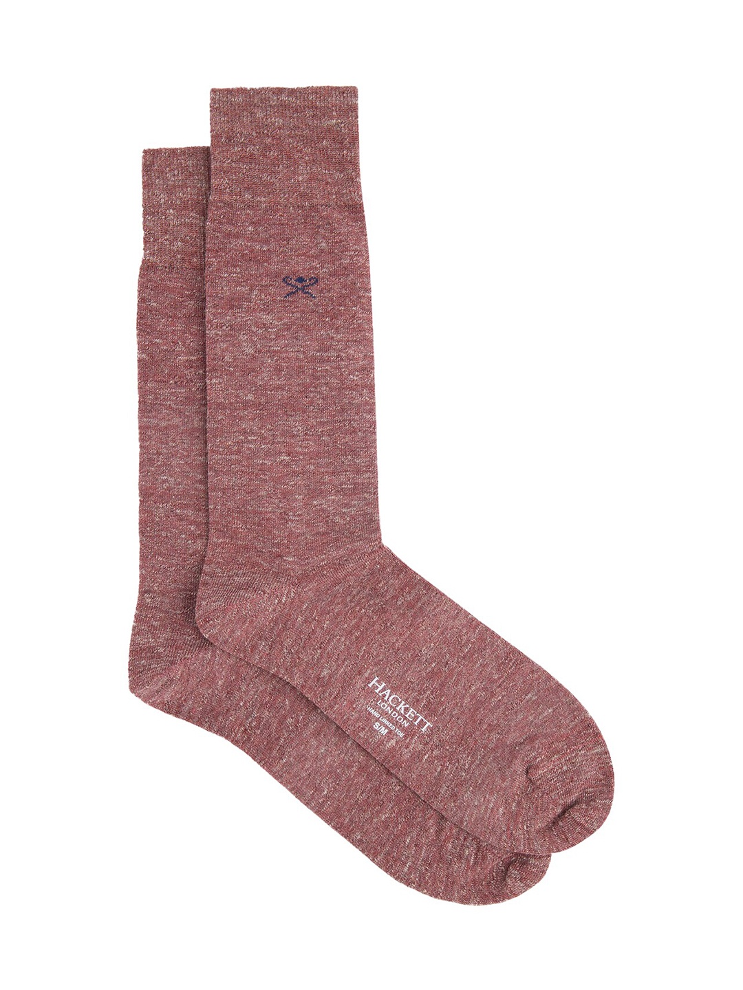 

HACKETT LONDON Men Contrasting Logo Printed Cotton Calf Length Socks, Red