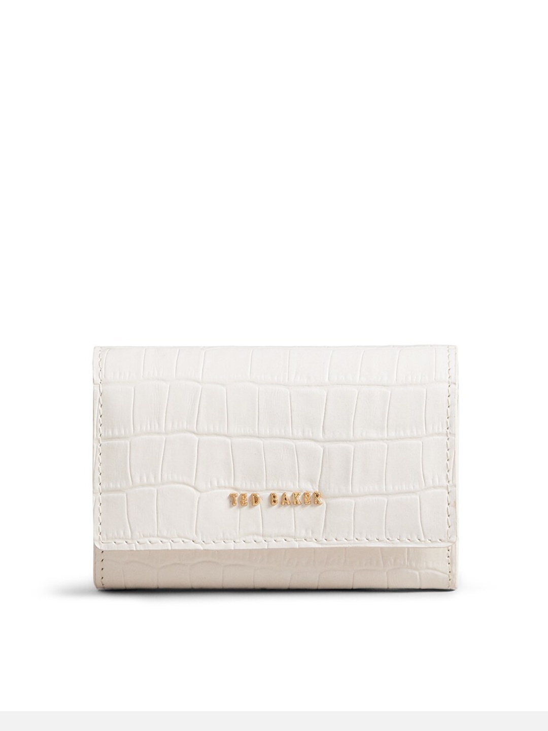 

Ted Baker Women Textured Leather Two Fold Wallet, White