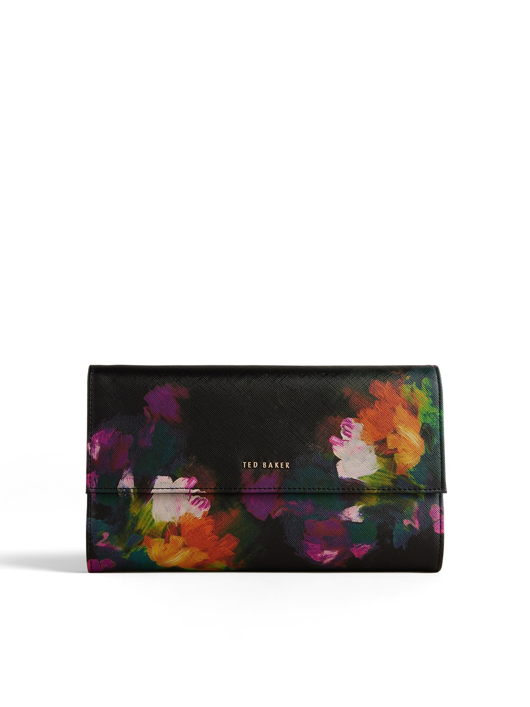 

Ted Baker Women Floral Printed Three Fold Wallet, Black