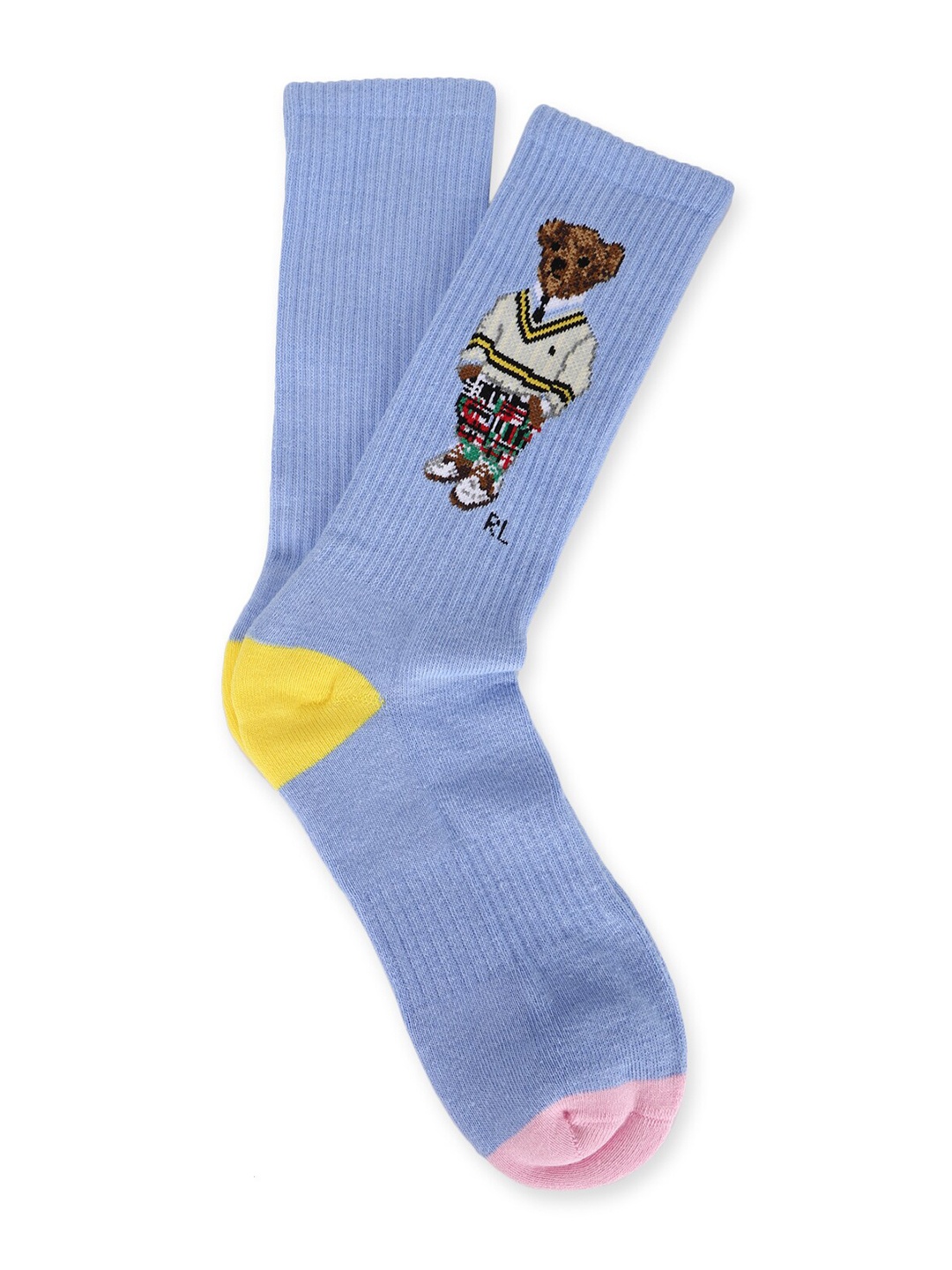 

Polo Ralph Lauren Men Patterned Cotton Calf-Length Socks, Blue