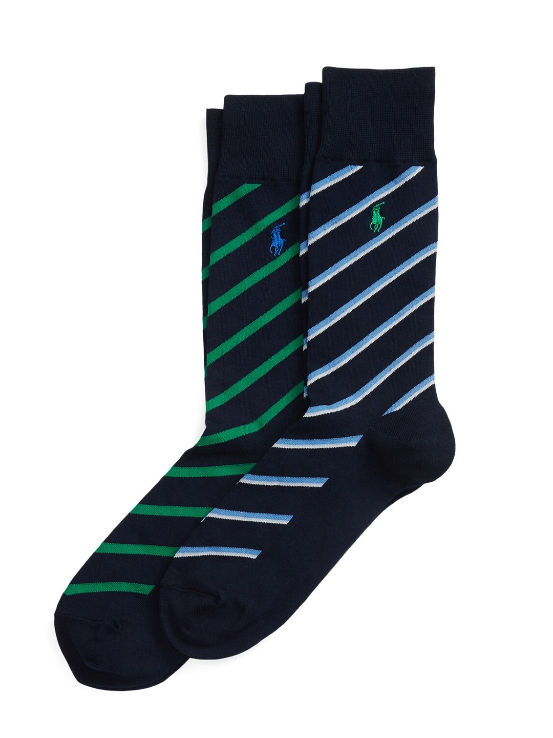 

Polo Ralph Lauren Men Pack Of 2 Striped Crew Socks, Navy blue