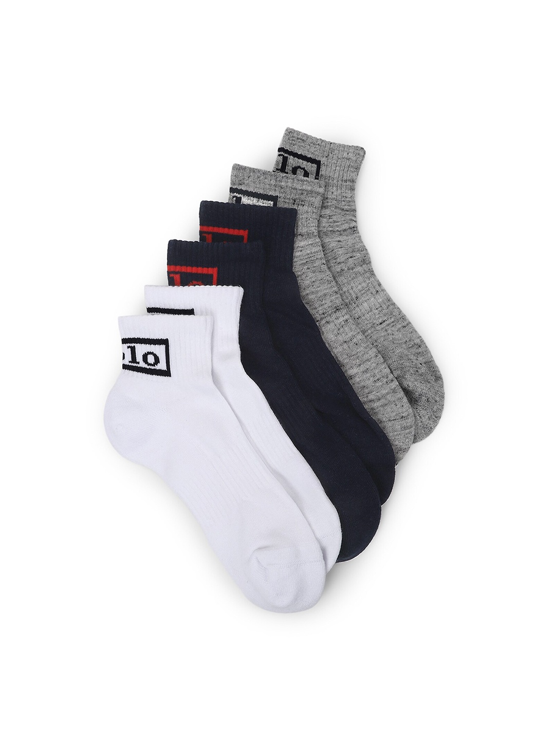 

Polo Ralph Lauren Men Pack Of 3 Cotton Ankle-Length Socks, White