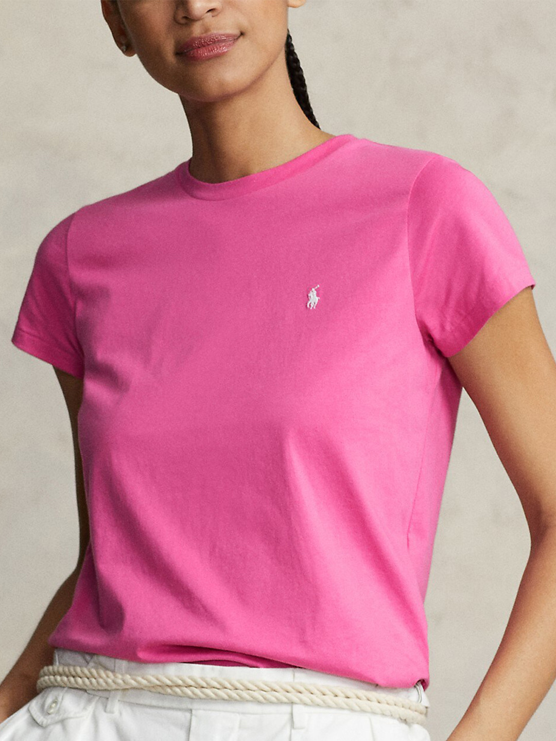 

Polo Ralph Lauren Round Neck Short Sleeve Cotton T-Shirt, Pink