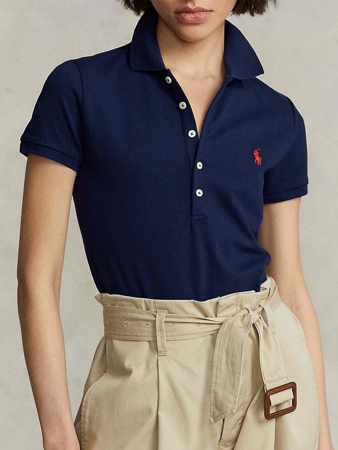 

Polo Ralph Lauren Slim-Fit Polo Collar T-Shirt, Navy blue
