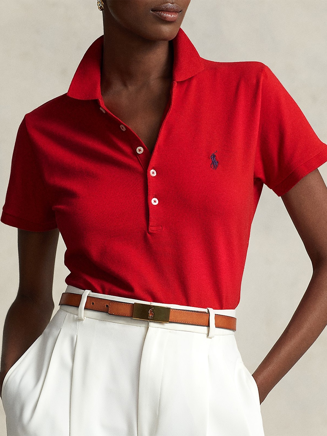 

Polo Ralph Lauren Slim-Fit Polo Collar T-Shirt, Red