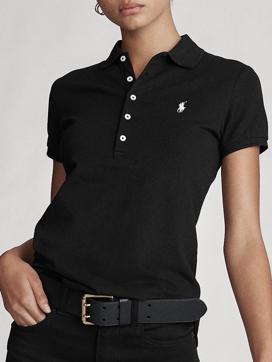 

Polo Ralph Lauren Slim Fit Polo Collar T-Shirt, Black