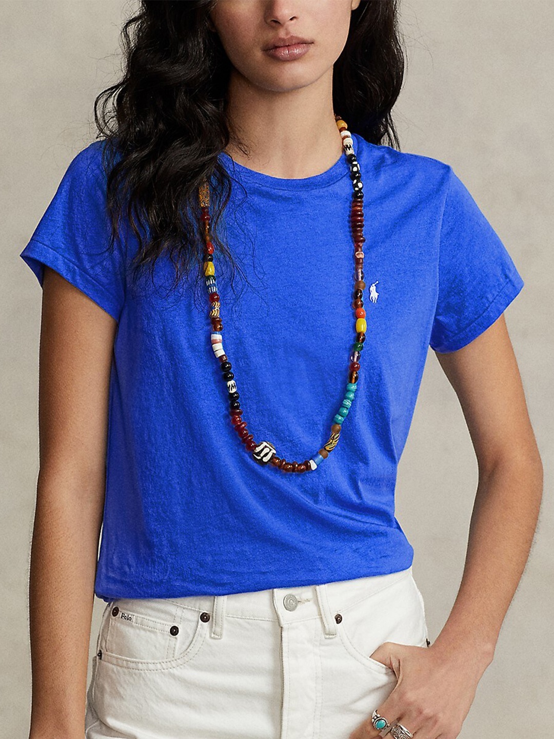 

Polo Ralph Lauren Round Neck Cotton T-Shirt, Blue