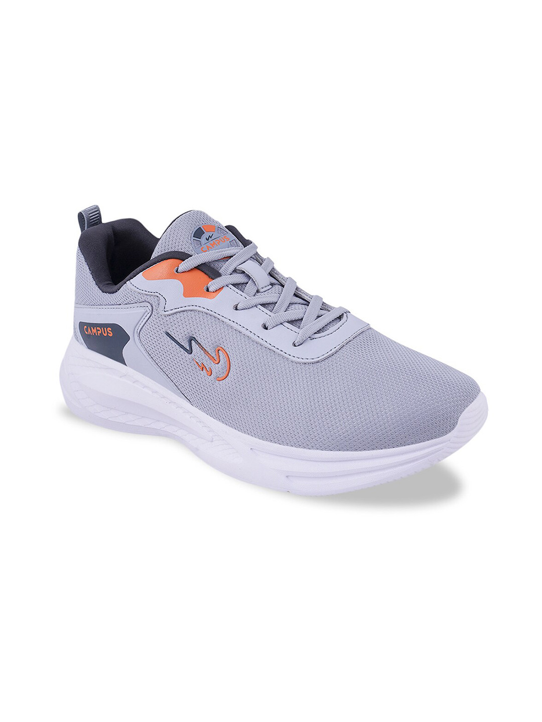 

Campus Men Mesh Lace-Up Running Shoes, Grey