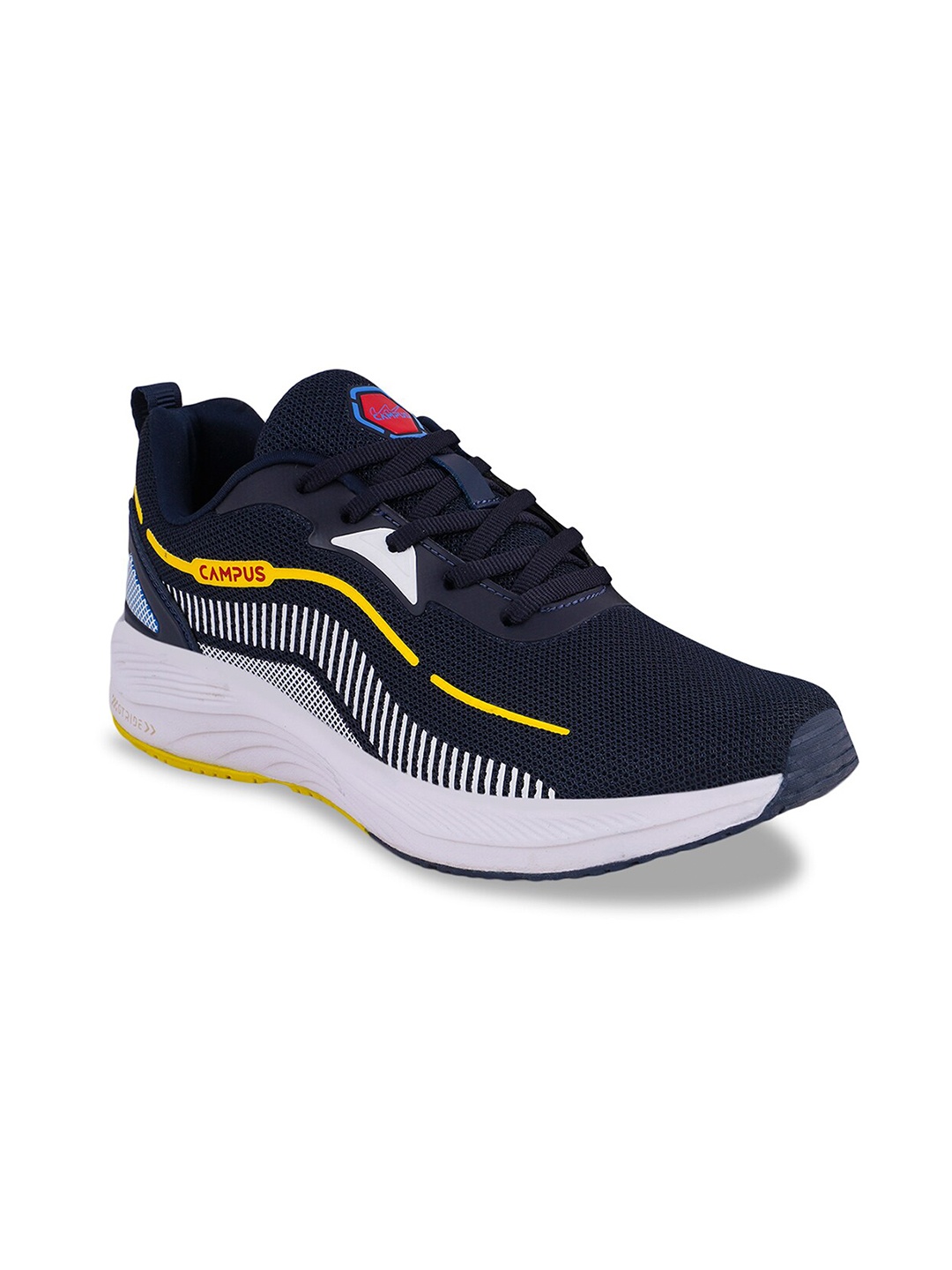

Campus Men Mesh Lace-Up Running Shoes, Navy blue