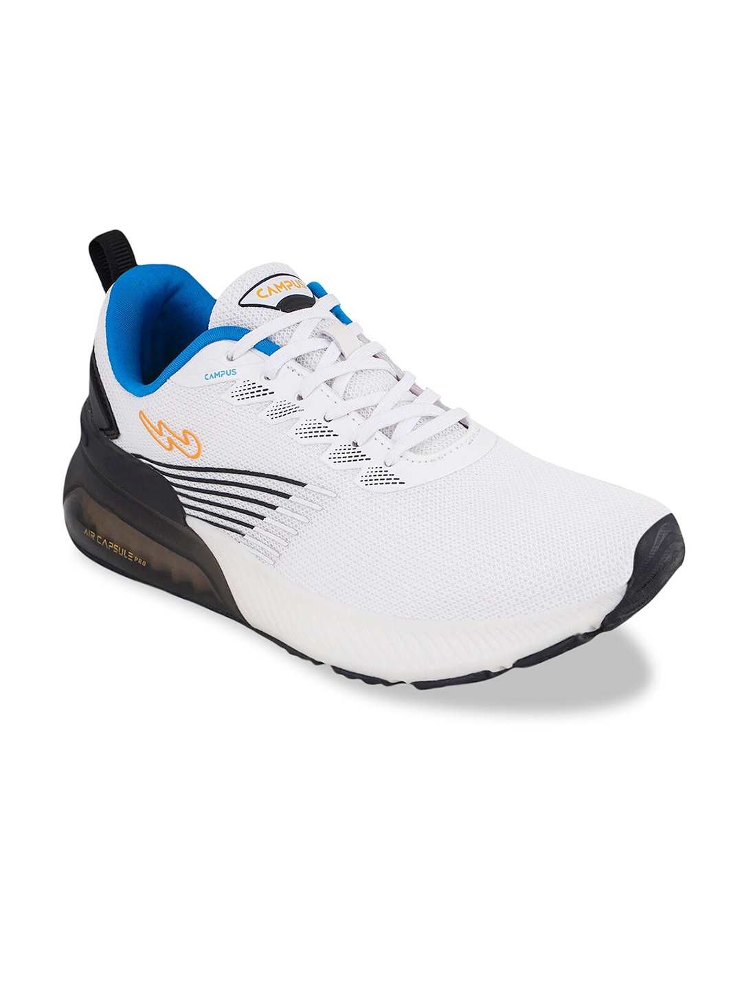 

Campus Men Mesh Lace-Up Running Shoes, White