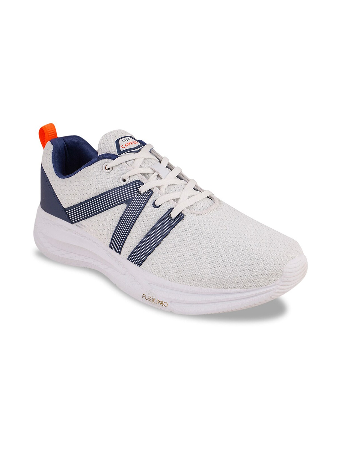 

Campus Men Mesh Lace-Up Running Shoes, White