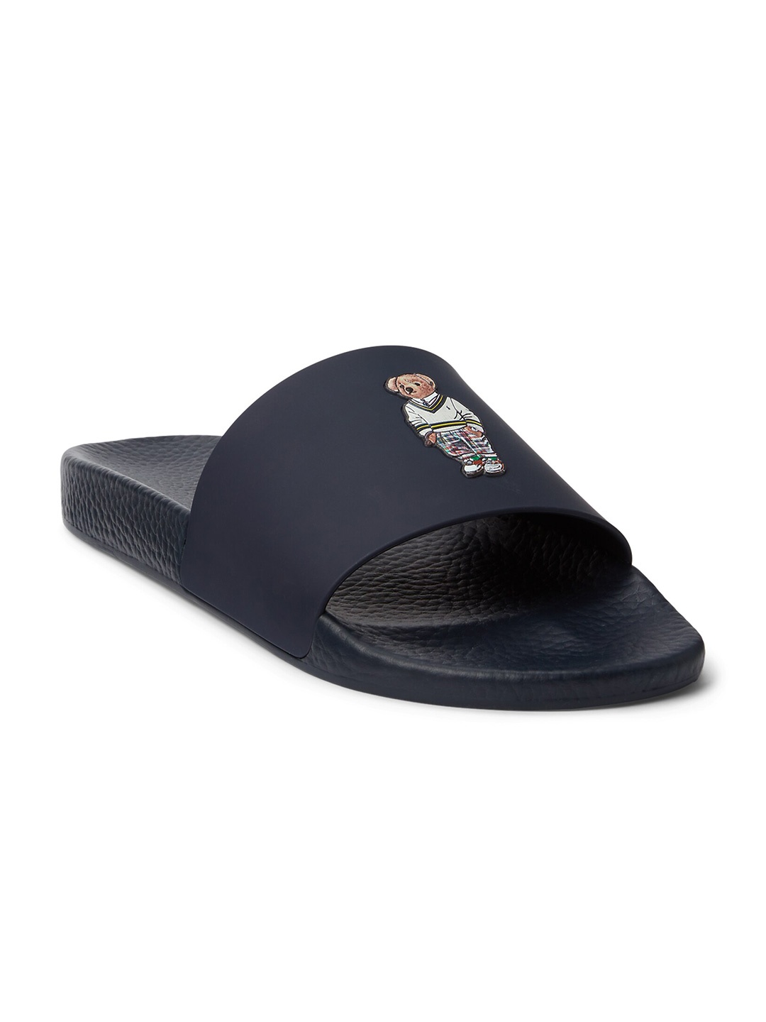 

Polo Ralph Lauren Men Polo Bear Printed Sliders, Navy blue
