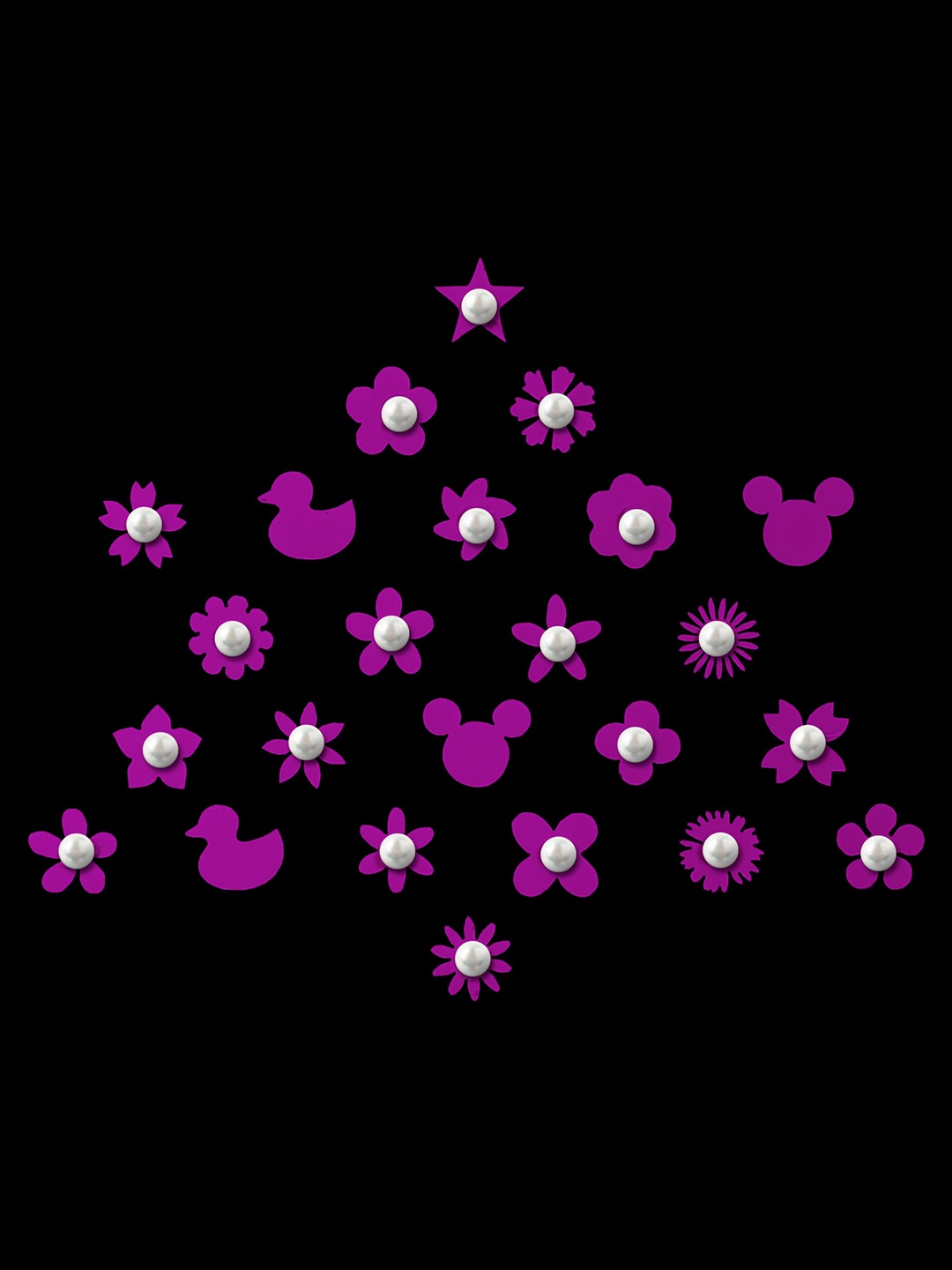

Comet Busters Purple Embellished Reusable Designer Stickers - 24 Pcs
