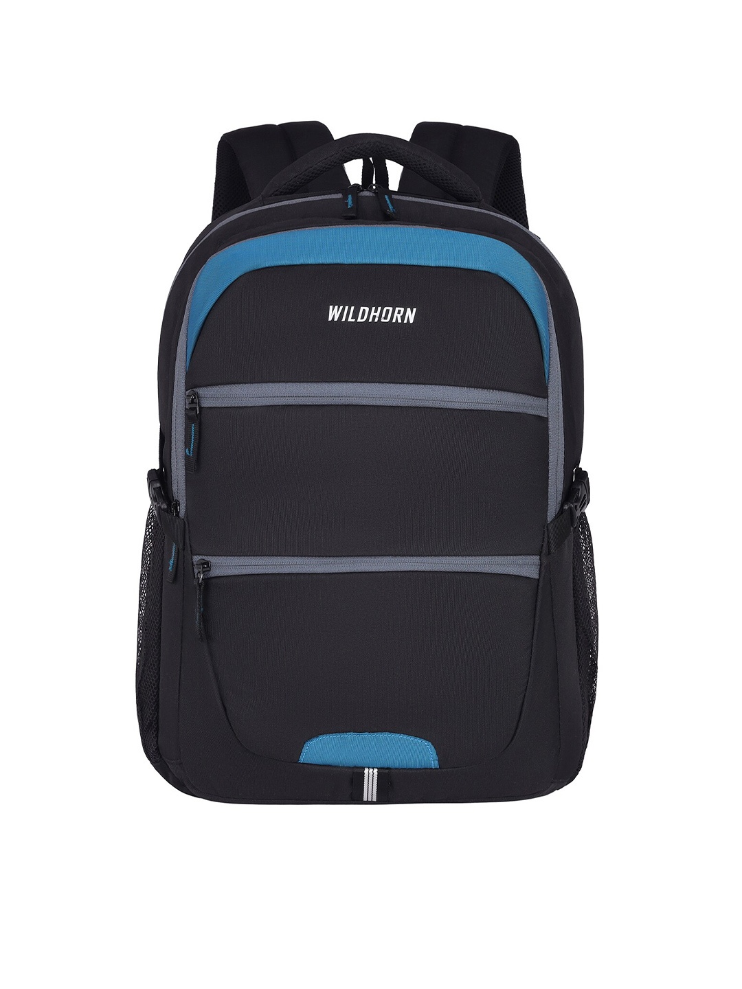 

WildHorn Colourblocked Backpack With Compression Straps, Black