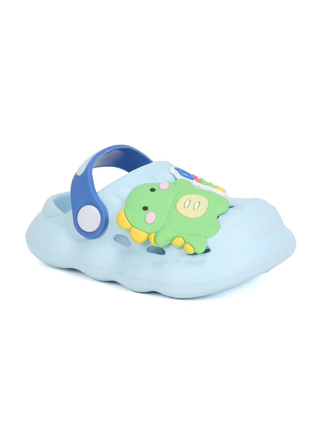 

Lil Lollipop Kids Dinosaur Applique Anti-Slip Clogs, Blue