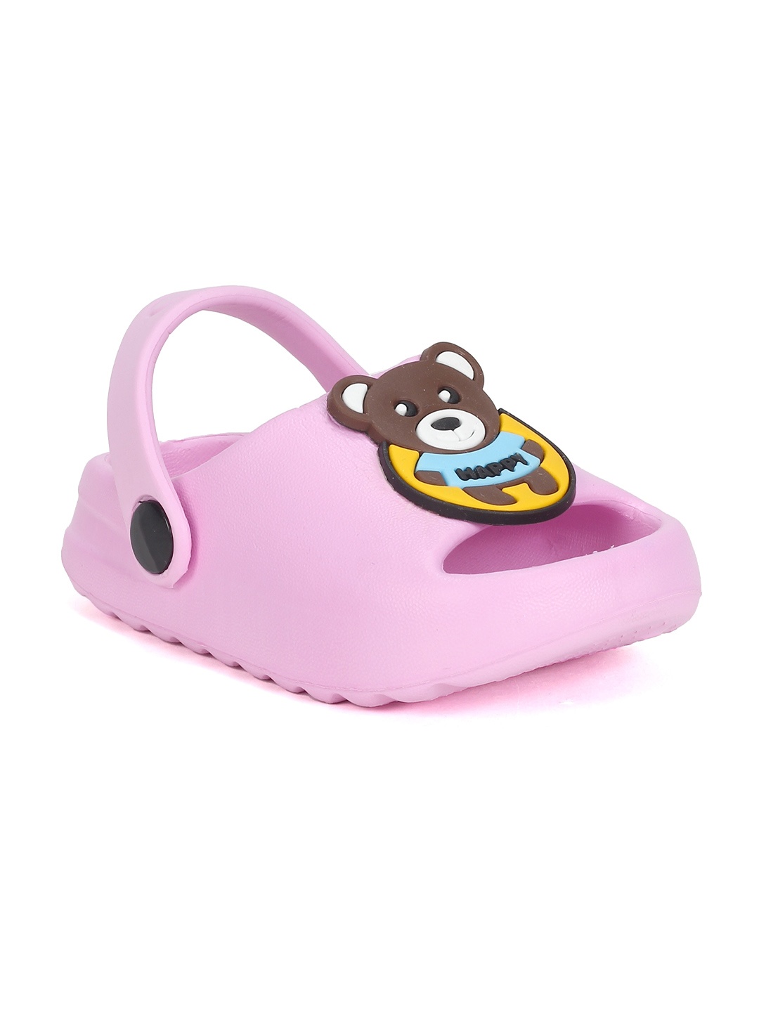 

Lil Lollipop Kids Bear Applique Anti-Slip Clogs, Pink