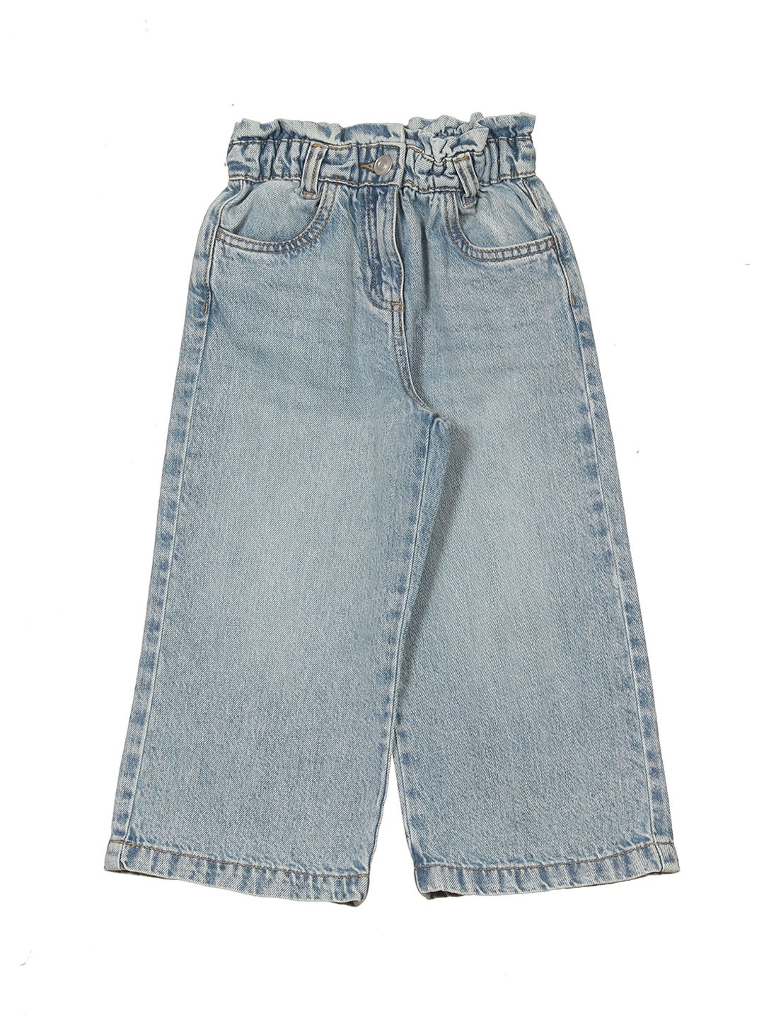 

Lil Lollipop Girls Relaxed Fit Pure Cotton Jeans, Blue