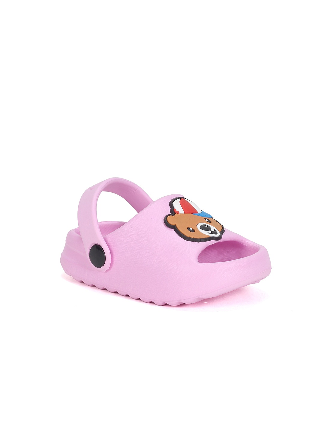 

Lil Lollipop Kids Bear Applique Anti-Slip Clogs, Pink