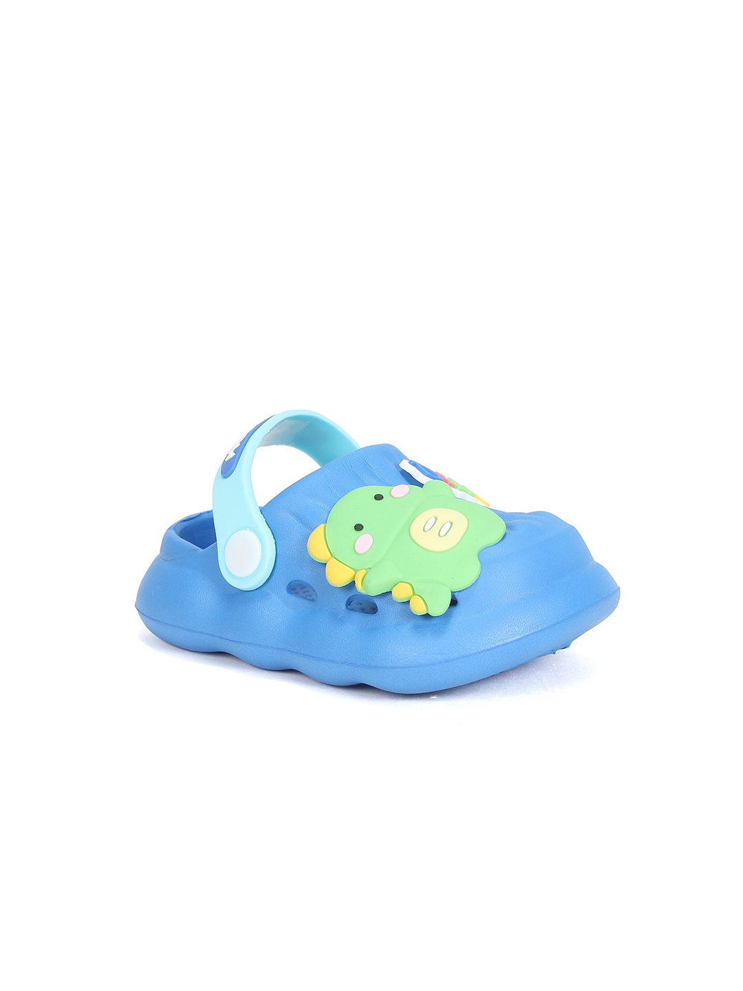 

Lil Lollipop Kids Dinosaur Applique Anti-Slip Clogs, Blue