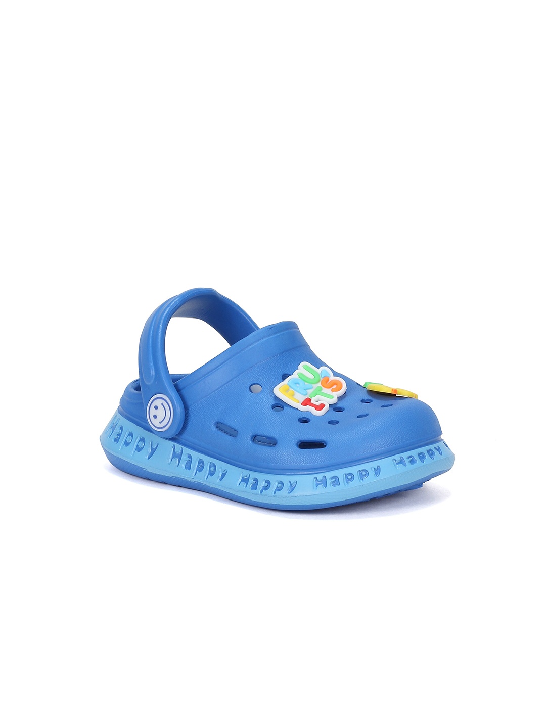 

Lil Lollipop Infants Fruits Applique Anti-Slip Clogs, Blue