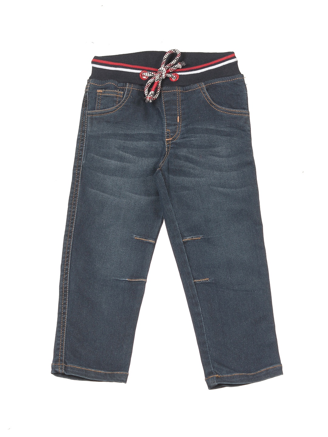

Lil Lollipop Kids Mid-Rise Clean Look Straight Fit Cotton Jeans, Navy blue