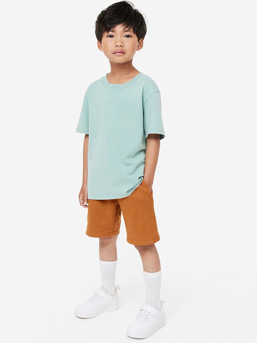 

H&M Boys Sweatshirt Shorts, Brown